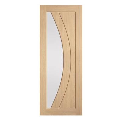 Oak Girona Glazed Pre-Finished Internal Door Wooden Timber -...